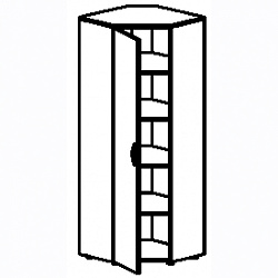 Коллекция МАКСИ Шкаф М06.1 угловой 632*632*1780 Венге