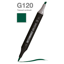 Маркер перм., худ. "Sketchmarker Brush" двусторонний, G120, темный зеленый