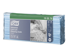 Материал нетканый Tork Premium безворсовый в салфетках, голубой, 1-сл., W4, 80 листов
