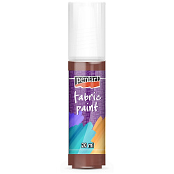 Краски д/текстиля "Pentart Fabric paint" темно-коричневый, 20 мл, банка