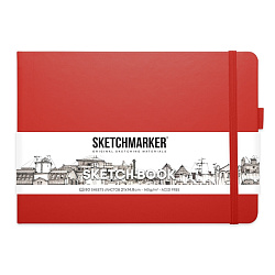 Скетчбук "Sketchmarker" 21*14,8 см, 140 г/м2, 80 л., красный пейзаж