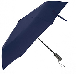 Зонт складной автомат. 96 см, ручка пласт. "Bixby" т.-синий
