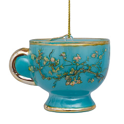 Украшение новогоднее "Van Gogh. Голубая чашка" Н6 см, стекл., упак., голубой