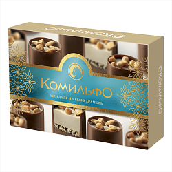 Конфеты шоколадные "Комильфо" 116 гр., c кремом и миндалем