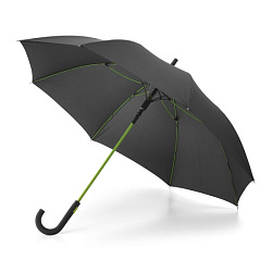 Зонт-трость п/автомат. 104 см, ручка прорезин. "99145" черный/св.-зеленый