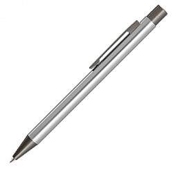 Ручка шарик/автомат "Straight" 1,0 мм, метал., серебристый/антрацит, черный