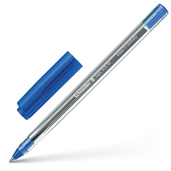 Ручка шарик. "Tops M" 0,5 мм., пласт.прозрачн., стерж. синий