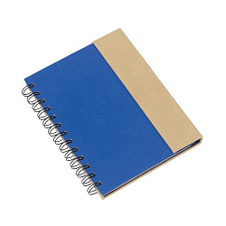 Блокнот с бумагой д/з 136*180*20 мм "Magny" в обл., на магните, с ручкой, синий/св.-коричневый