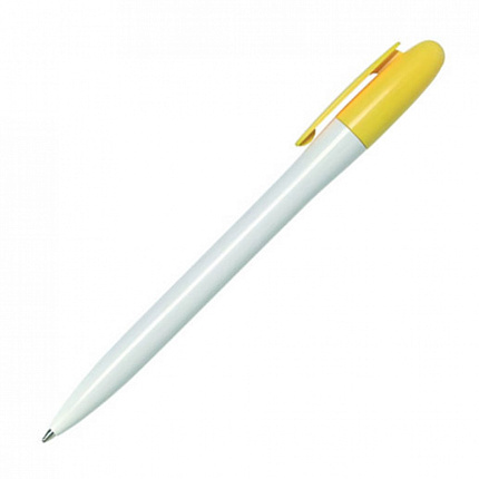 Ручка шарик/автомат "Bay BC" 1,0 мм, пласт., глянц., белый/красный, стерж. синий