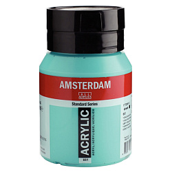 Краски акриловые "Amsterdam" 661 бирюзовый зеленый, 500 мл., банка