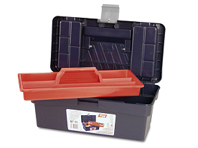 Ящик для инструмента пластмассовый 35,6x19,2x15см (с лотком) TAYG