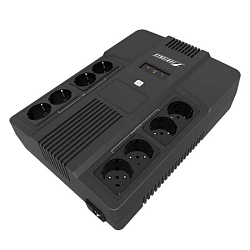 ИБП Powerman Brick 1000 (UPS+Surge, 8xSchuko, 12V/9Ah, 600W)