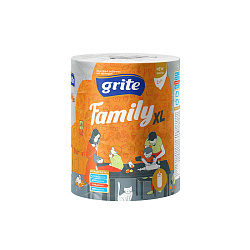 Полотенца бумажные GRITE Family XL 1 рул, 2 слоя