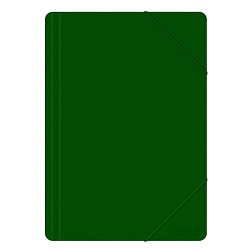 Папка на резинках 15 мм. "Office Products" пласт., зелёный