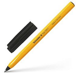 Ручка шарик. "Tops F" 0,4 мм., пласт., желтый, стерж. черный