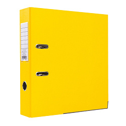 Папка регистратор А4, ПВХ Эко, 75 мм. "OfficeStyle" желтый