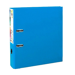 Папка регистратор А4+, ПВХ, 80 мм. "Exacompta" голубой пастель