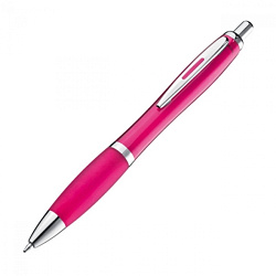 Ручка шарик/автомат "Moscow" 0,7 мм, пласт./метал., розовый, стерж. синий