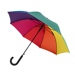 Зонт-трость п/автомат. 103 см, ручка прорезин. "Wind" противошторм., разноцветный