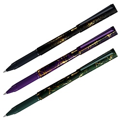 Ручка шариковая Berlingo "Golden Shade" синяя, 0,7мм, грип, рисунок на корпусе, ассорти CBp_07S22