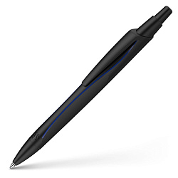 Ручка шарик/автомат. "Reco", пласт., черный, стерж. синий