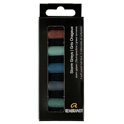 Пастель мягкая "Rembrandt Half Pastel" набор, 5 цв., насыщенные серые