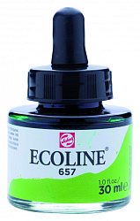 краски жидкая акварель "ECOLINE" 657 зелёная бронза 30 мл.