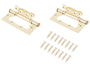 Петля накладная 100х75 2BB BP 2,5мм латунь (2 шт) АЛЛЮР (УЗК)