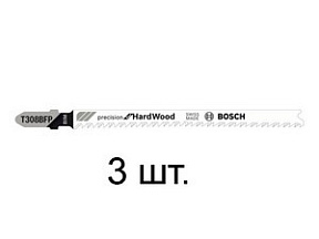 Пилка лобз. по дереву T 308 BFP (3 шт.) BOSCH (аккуратный и чистый рез)