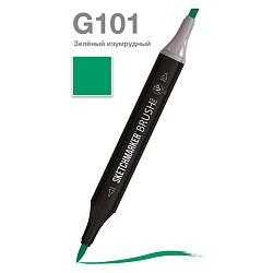 Маркер перм., худ. "Sketchmarker Brush" двусторонний, G101, зеленый изумрудный