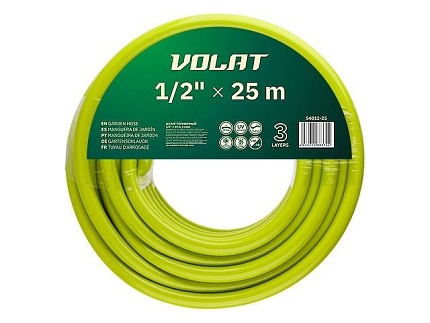 Шланг поливочный 1/2"" 25м ВОЛАТ (3 слоя)
