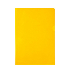 Папка уголок А4, 130 мк. "Exacompta" прозр., желтый