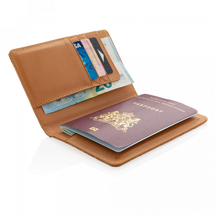 Обложка д/паспорта "P820.459" пробка, коричневый