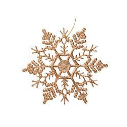 Украшение новогоднее "Снежинка-паутинка золотая" 16,5*16,5 см, полипропилен., золотистый