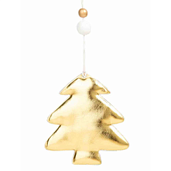 Украшение новогоднее "Блестящая золотистая елка" 8*1,5*9 см, полиуретан., золотистый
