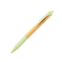 Ручка шарик/автомат "P610.537" 1,0 мм, бамбук, коричневый/св.-зеленый, стерж. синий