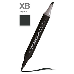 Маркер перм., худ. "Sketchmarker Brush" двусторонний, XB, черный