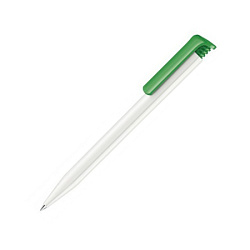 Ручка шарик/автомат "Super Hit Polished Basic" 1,0 мм, пласт., глянц., белый/зеленый, стерж. синий