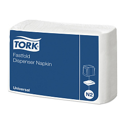 Салфетки Tork Fastfold для диспенсера 24*30см 1-сл, цв.белый, 300шт, N2