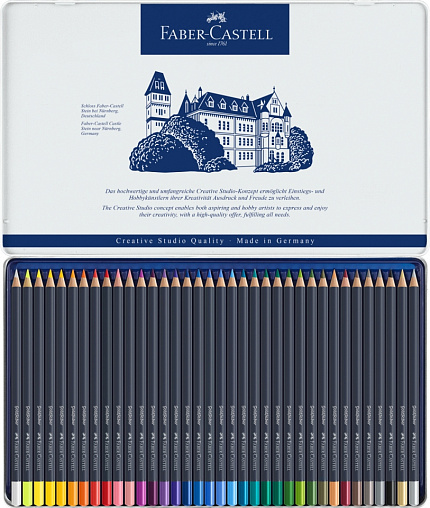 Карандаши цветные "Goldfaber" 12 шт, в металлической упаковке