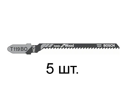 Пилка лобз. по дереву T119BO (5 шт.) BOSCH