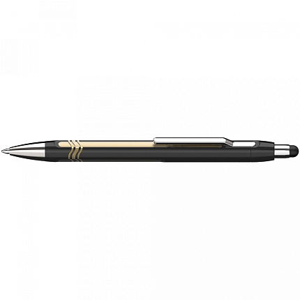 Ручка шарик/автомат. "Epsilon Touch" метал., со стилусом, черный/розовый, стерж. синий