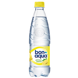 Вода питьевая "Bonaqua" газир., вкус лимона, 0,5 л., пласт. бутылка