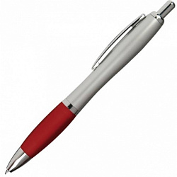 Ручка шарик/автомат "St.Peterburg" 0,5 мм, пласт./метал., серебристый/бордовый, стреж. синий
