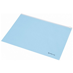 Папка конверт на молнии А4 "Panta Plast C4604" голубой пастельный