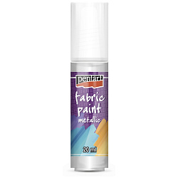 Краски д/текстиля "Pentart Fabric paint metallic" жемчужно-белый, 20 мл, банка