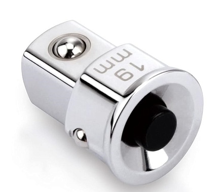 Переходник квадрат-шестигранник 1/2""-19мм TOPTUL