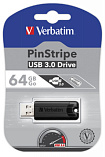 Карта памяти USB Flash 3.2 64 Gb "PinStripe Store 'n' Go" пластик, черный
