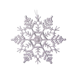 Украшение новогоднее "Снежинка-паутинка серебряная" 16,5*16,5 см, полипропилен., серебристый