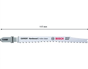Пилка лобз. по дереву T308BF Expert ""Hardwood 2-side clean"" BOSCH 3 шт.